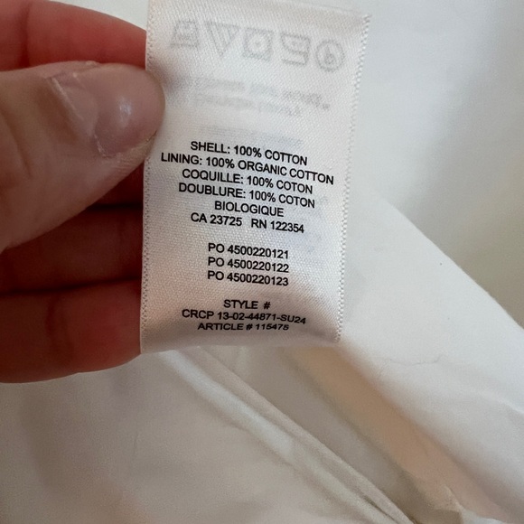 NWOT Aritzia Little Moon Lucia poplin blouse in white, SZ MEDIUM - Picture 7 of 11